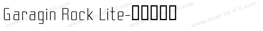 Garagin Rock Lite字体转换